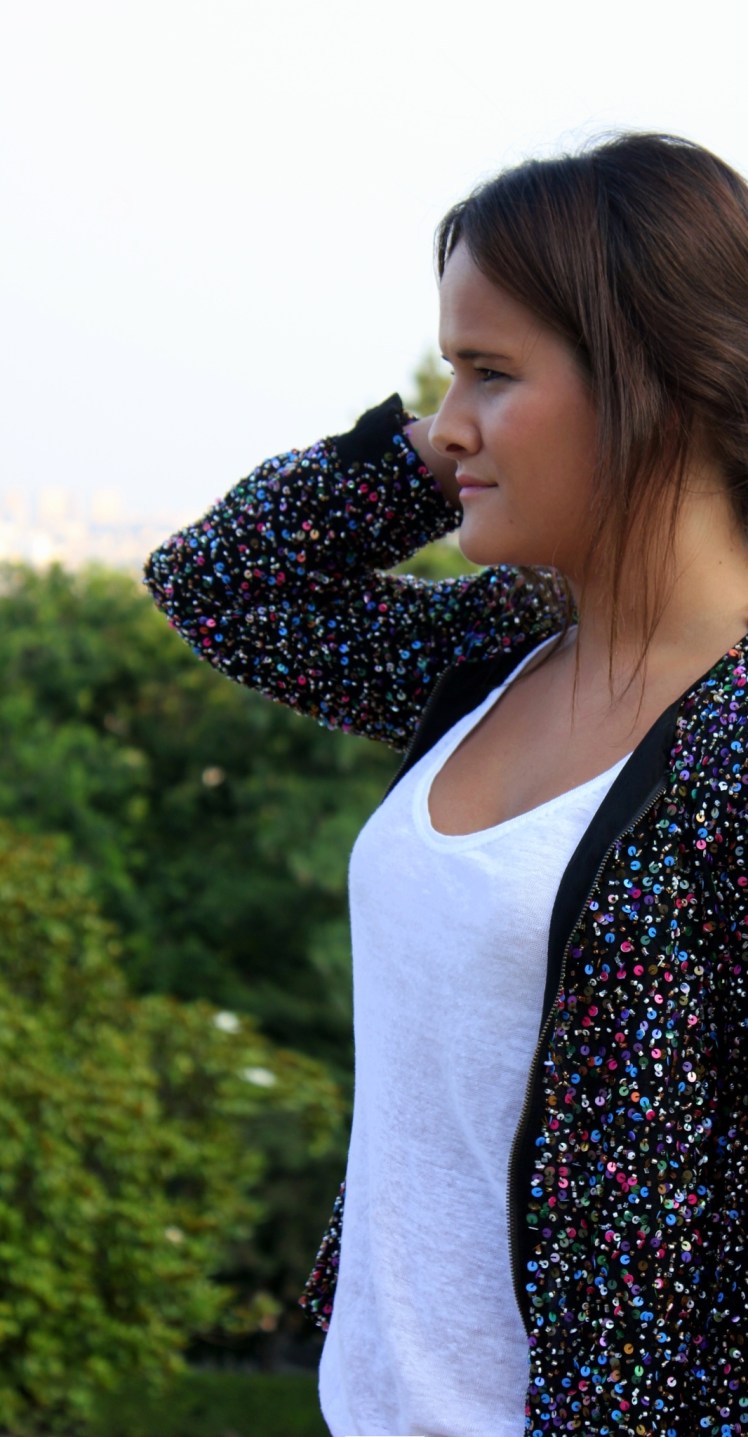 bomber lentejuelas Zara sequin bomber