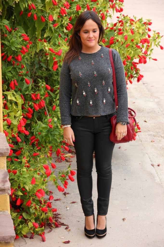 chandelier sweatshirt sudadera abalorios