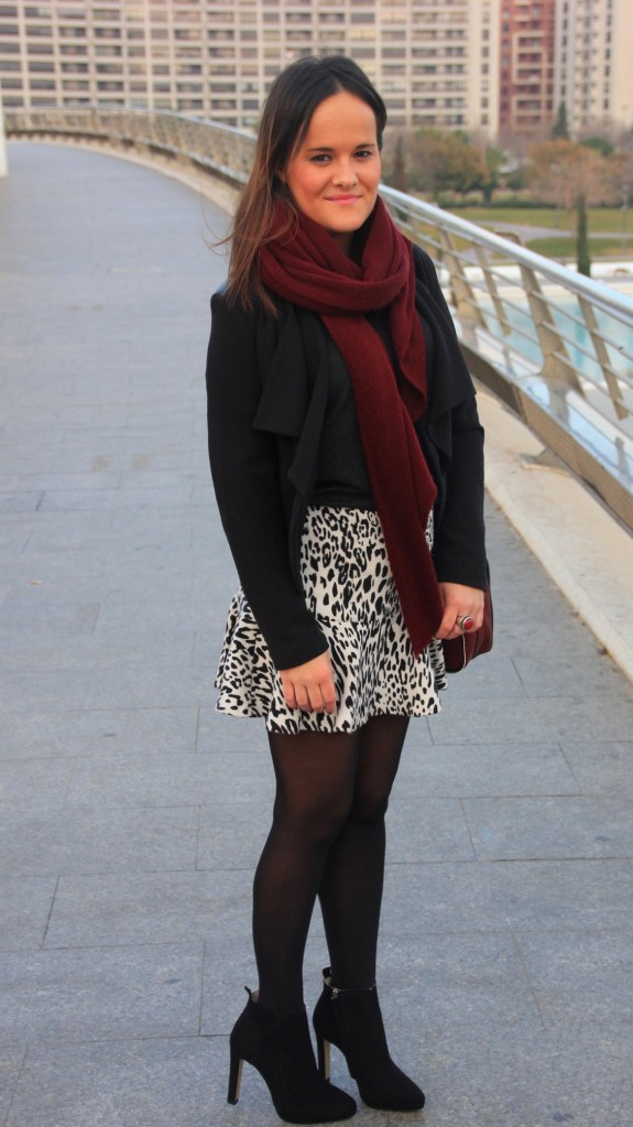 black white burgundy