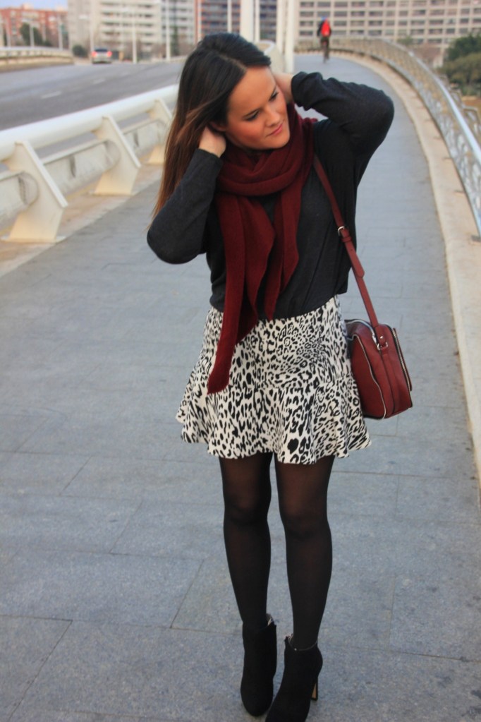 cebra skirt animal print black and white