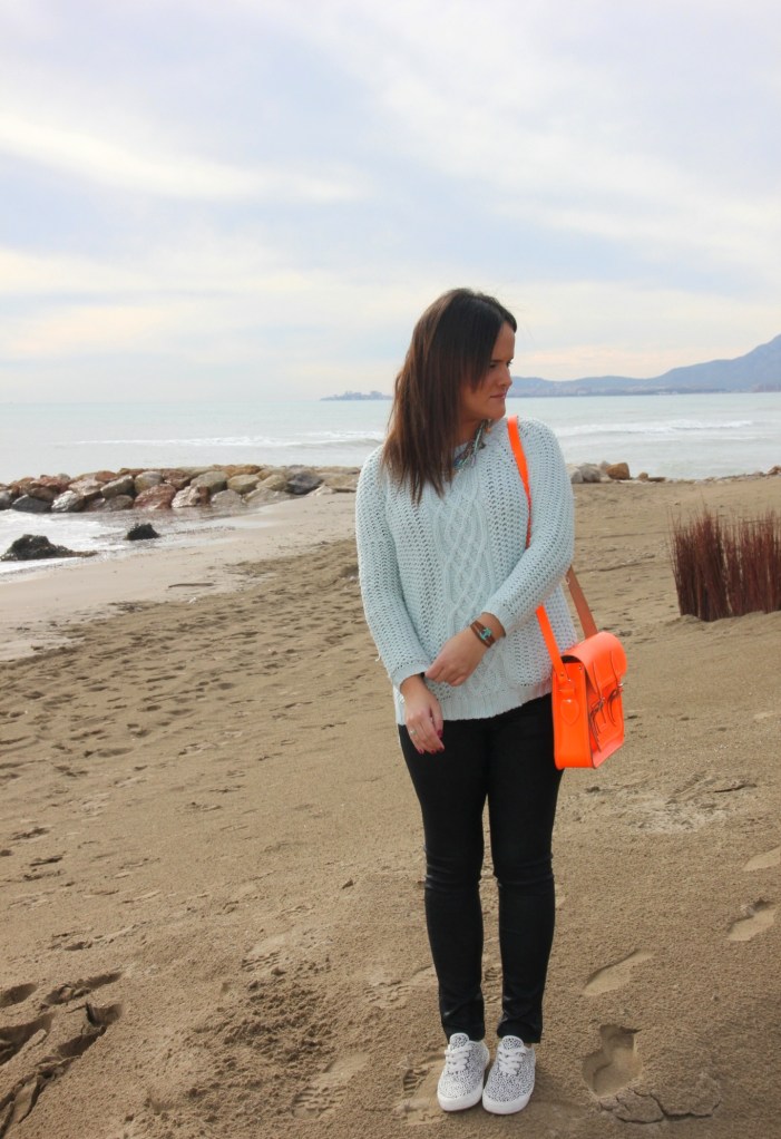 mint jumper neon satchel