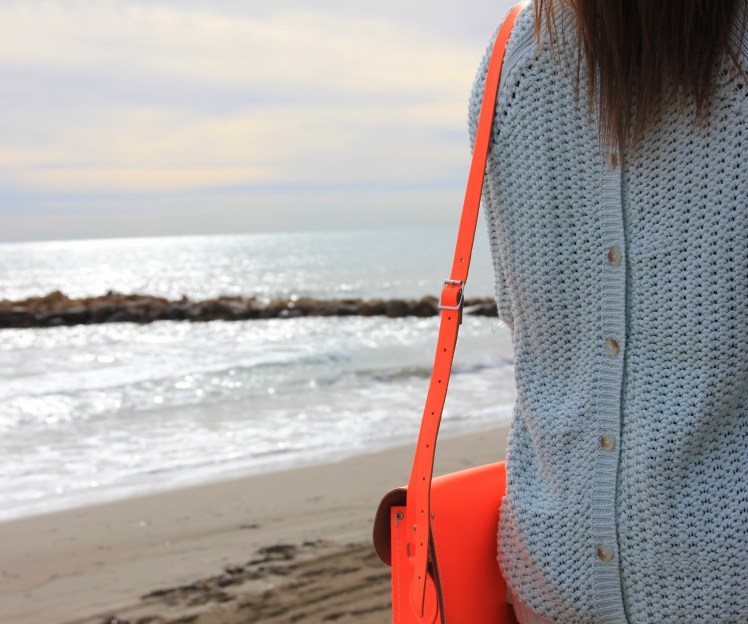 mint jumper orange satchel