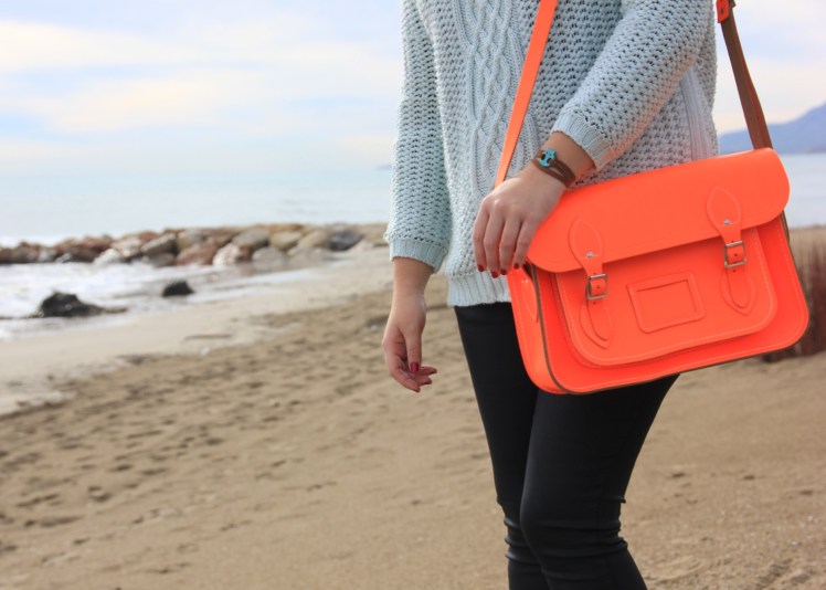 orange neon satchel