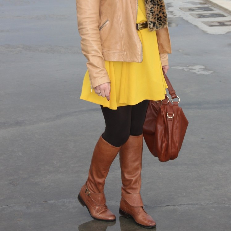 vestido amarillo zara