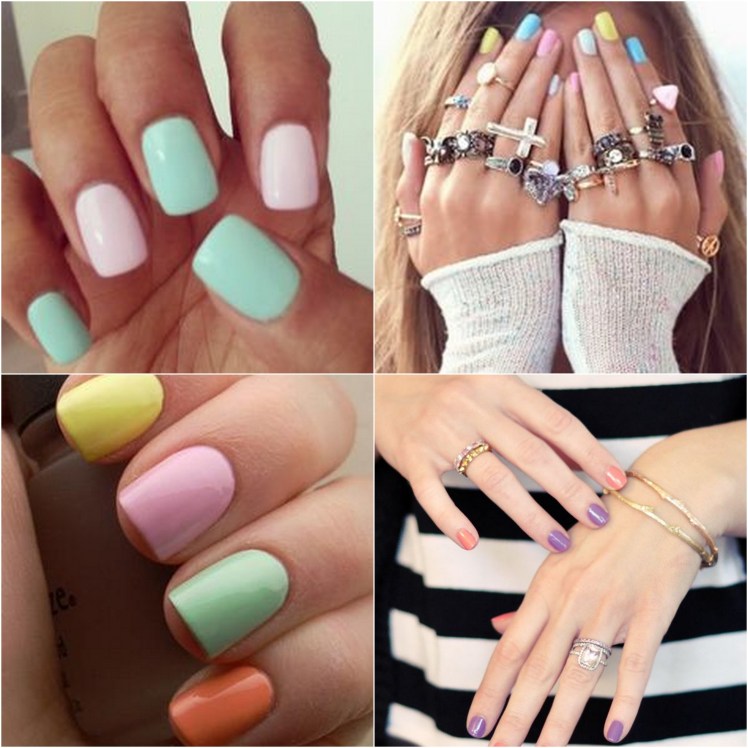 coloured nails