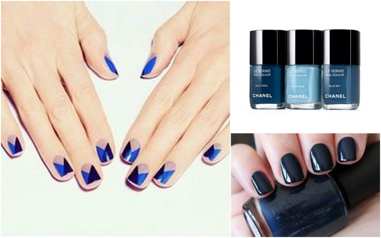 nails in blue