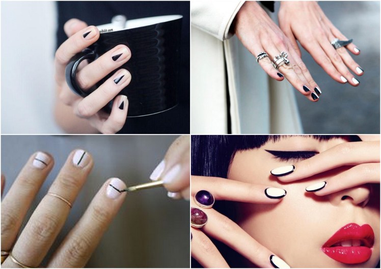 nails with black stripe