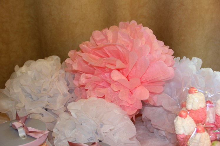 tissue paper pom poms