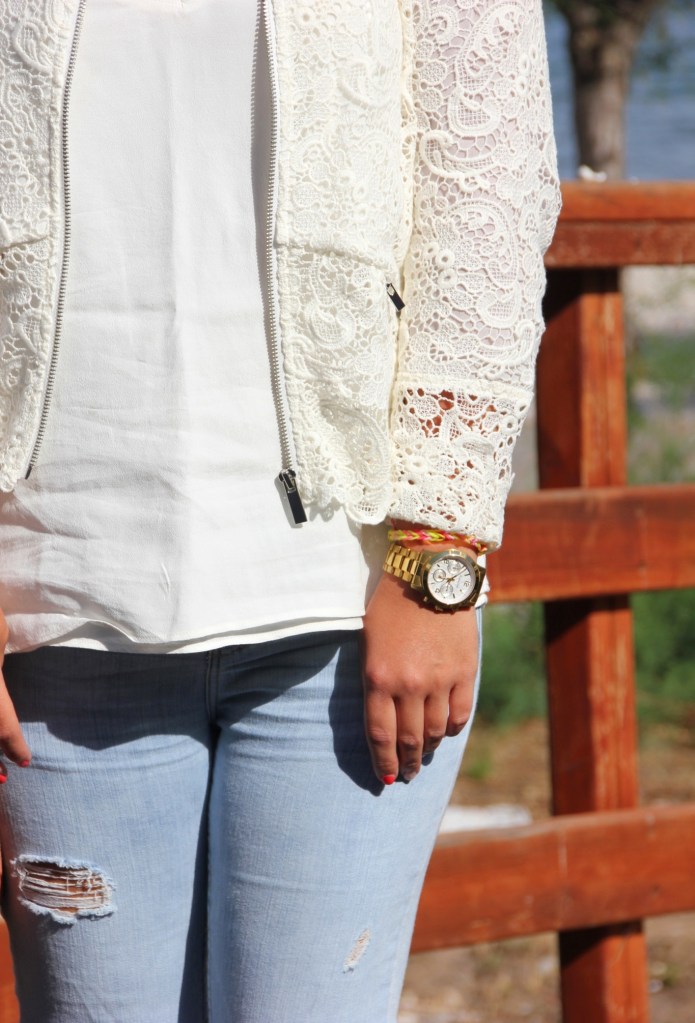 chaqueta encaje zara