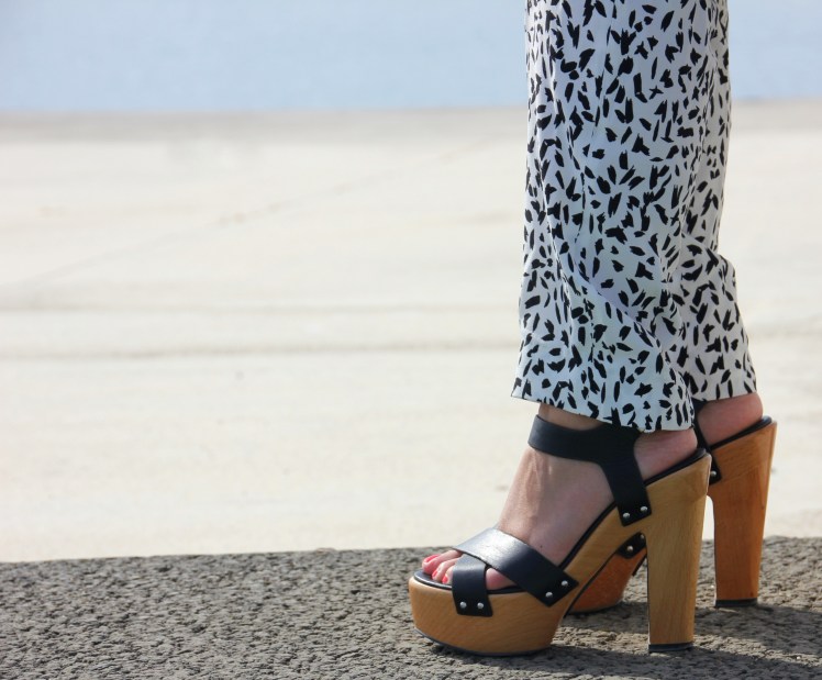 wood heels sandals tacon madera