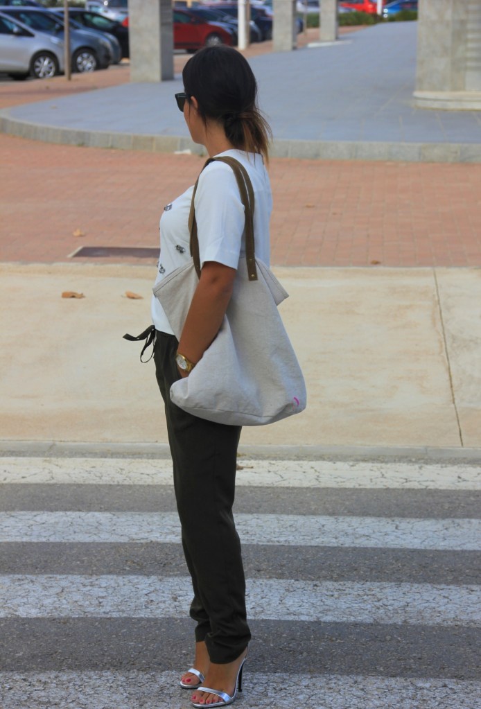 pantalones pijama verde militar zara