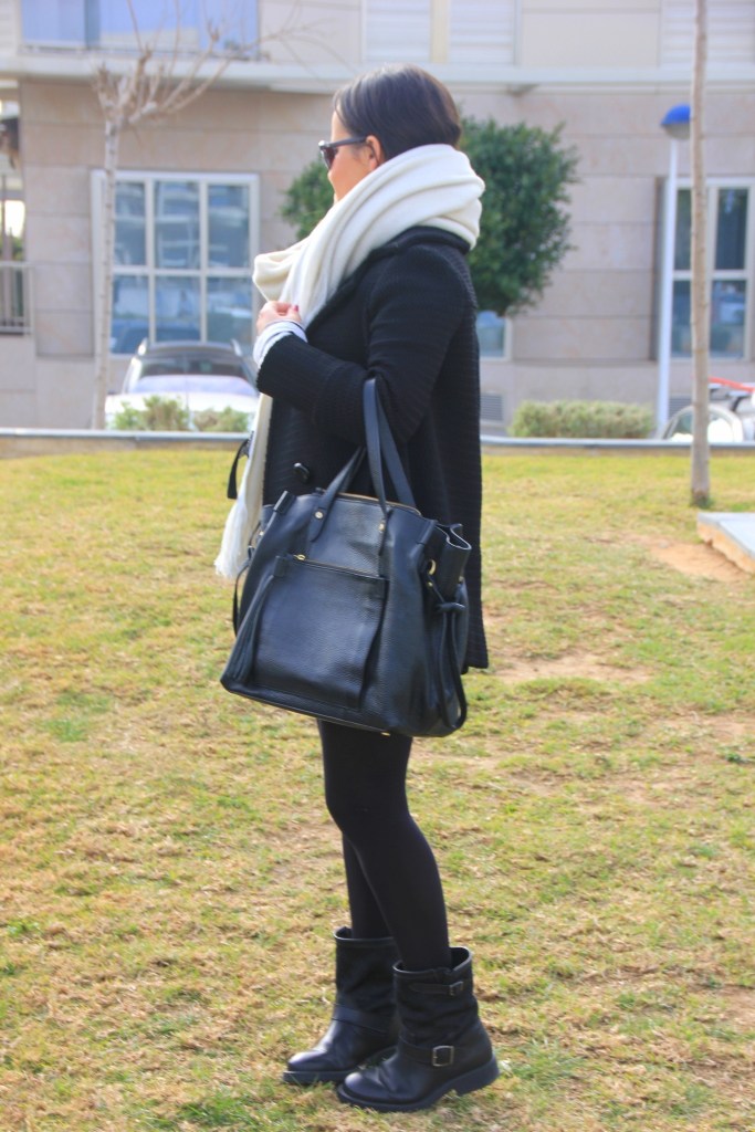 black and white outfit