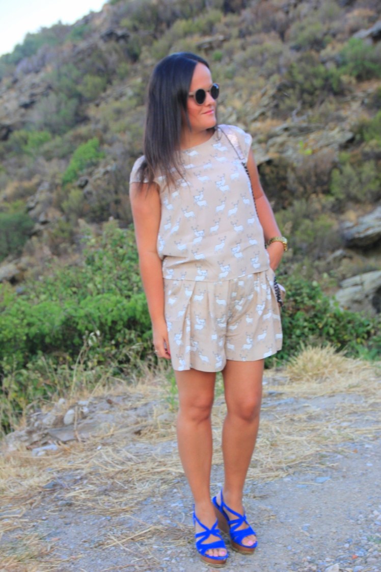 conjunto short blusa zara renos