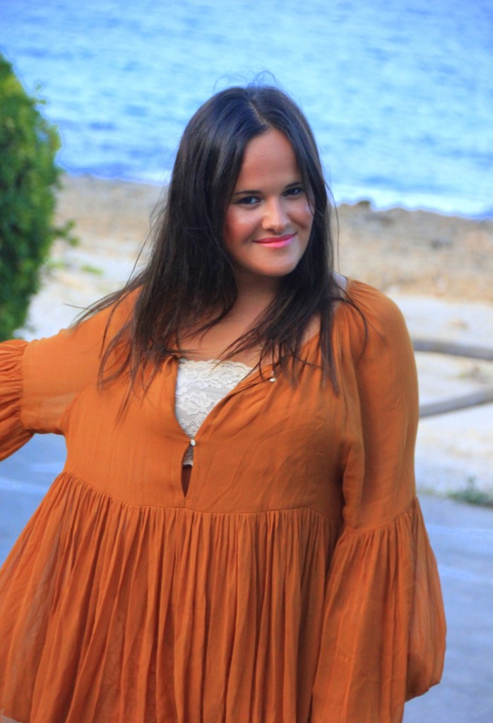 blusa terracota, teja zara