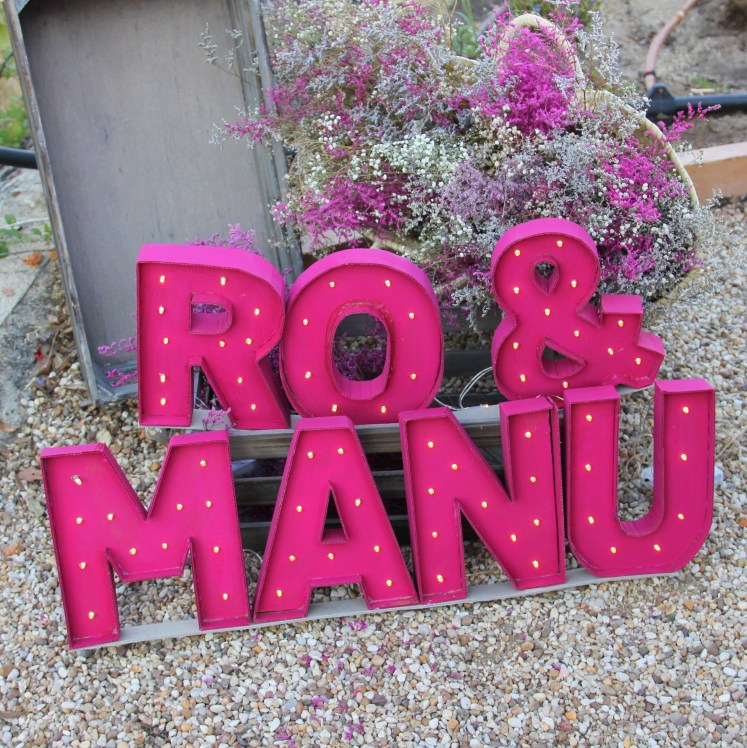 light letters wedding