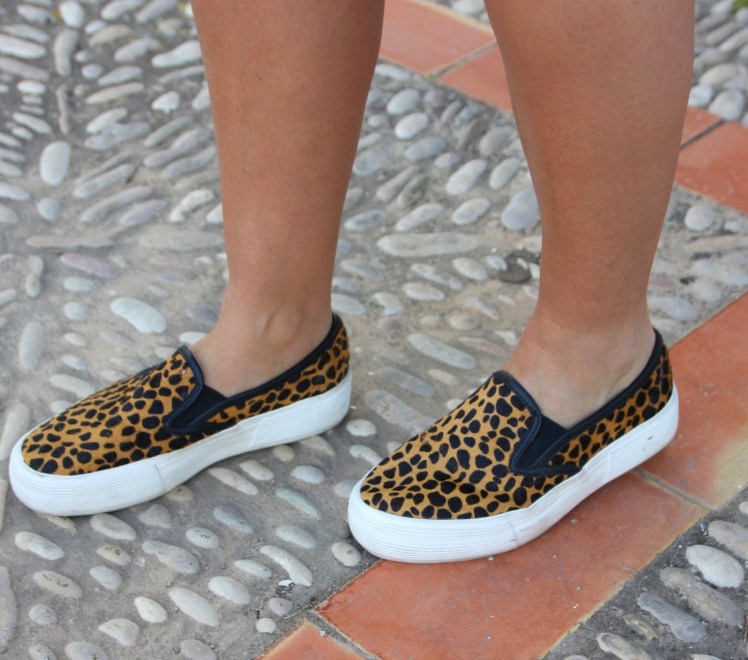 leopard slip ons