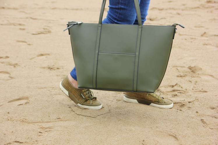 bolso verde militar parfois